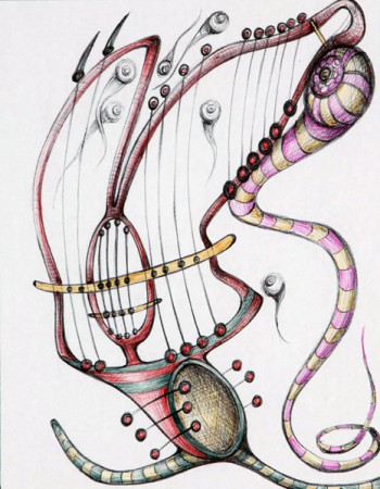 08 Bez názvu, 2008, perokresba, 32 x 27 cm